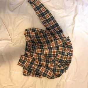 Large cropped flannel but fits a small and medium